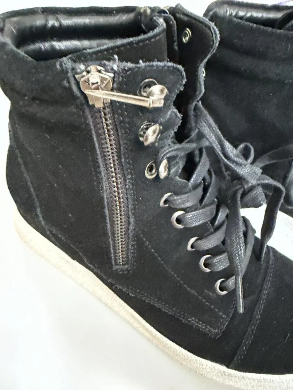 🖤 Aqua College Harley Waterproof Suede High Top Sneakers | Size 7.5 - Picture 3 of 15